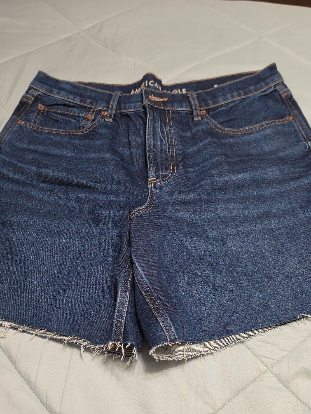 American Eagle Outfitters Dark Blue Denim Cutoff Shorts